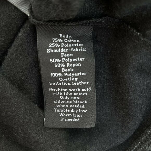 Rock & Republic Mens Lightweight Sweatshirt New Black Fleece Lined 2XL - Picture 8 of 9